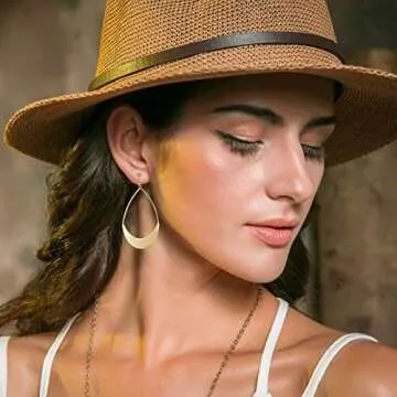 Lightweight Dangle Earrings Simple Earrings Gold Teardrop Earrings for Women