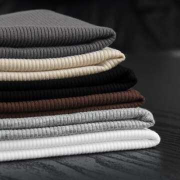 Artfish Women's Square Neck Long Sleeve Ribbed Slim Fitted Casual Basic Crop Top (Black, L)