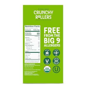 Original Brown Rice Crunchy Rollers - Organic Rice Healthy Snack Crispy Puffed Rolls for Adults and Kids - Friendly Grains (32 Count)