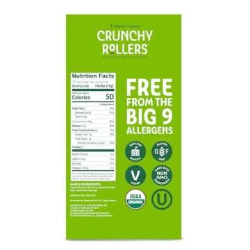 Original Brown Rice Crunchy Rollers - Organic Rice Healthy Snack Crispy Puffed Rolls for Adults and Kids - Friendly Grains (32 Count)