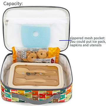 FlowFly Kids Insulated Lunch Box for School and Travel
