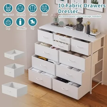 LUMTOK 10-Drawer Dresser - Stylish Storage for Every Room