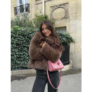 COZYPOIN Women's Faux Fur Jacket for Chic Winter Style