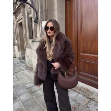 COZYPOIN Women's Faux Fur Jacket for Chic Winter Style