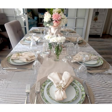 Exquisite Flax Linen Cloth Napkins Set of 12 for Elegant Dining