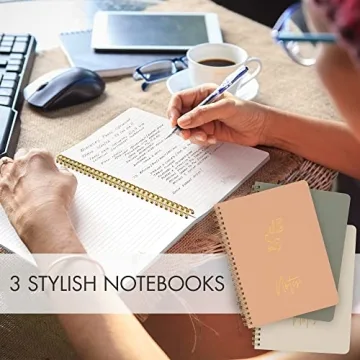 ZICOTO Aesthetic Spiral Notebooks Set of 3 for Women