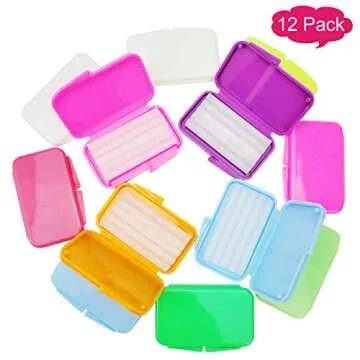 12 Pack Orthodontic Wax,Colorful Dental Wax for Braces With Case in 10 Colors,Relief Wax Comfort for Braces,Food Grade Material Brace Wax,Best Sticking Wax for relieving Pain,Tasteless