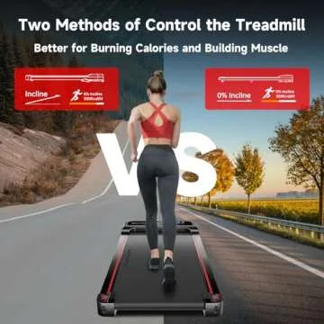 RHYTHM FUN Walking Pad Treadmill with Incline, Under Desk Treadmill with Incline, Treadmill for Home and Office, 300 Lbs Portable Treadmill with Remote Control, Compact Treadmill in LED Display