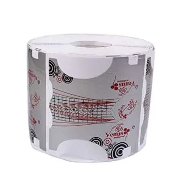 Beautyleader 500Pcs Nail Form, Nail Art Guide Stickers for Acrylic UV Gel Nail Tips Manicure Extension Tool (1 Roll / 500 PCS - Sliver)