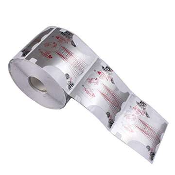 Beautyleader 500Pcs Nail Form, Nail Art Guide Stickers for Acrylic UV Gel Nail Tips Manicure Extension Tool (1 Roll / 500 PCS - Sliver)