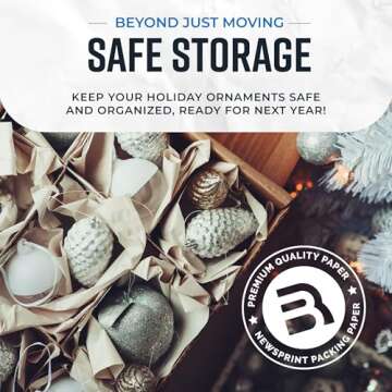 Bryco Goods Newsprint Packing Paper Sheets for Moving - 10lb - 320 Sheets of Newspaper Paper - Wrapping and Protecting Fragile Items, Box Filler, Shipping Supplies - 27" x 17" - Made in the USA