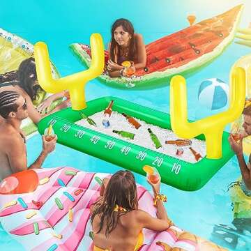 Football Inflatable Cooler for Super Bowl & Party Fun