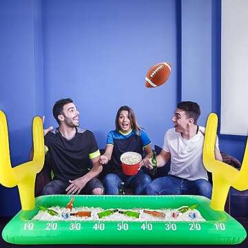 Football Inflatable Cooler for Super Bowl & Party Fun