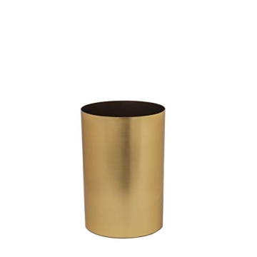 Stylish Umbra Metalla Trash Can 4.5 Gallon Matte Brass Finish