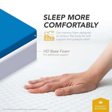 DynastyMattress Queen Gel Memory Foam Sofa Bed Mattress 4-Inch