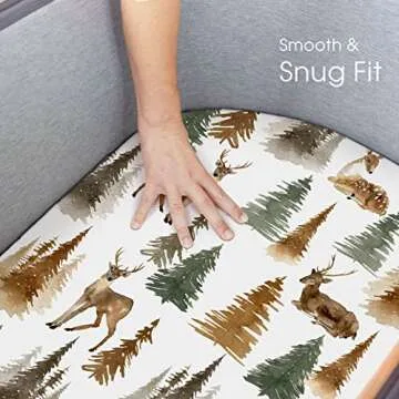 GRSSDER Ultra Soft Bassinet Sheets, Universal Fit 2 Pack