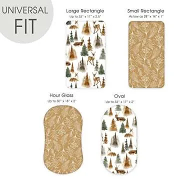 GRSSDER Ultra Soft Bassinet Sheets, Universal Fit 2 Pack