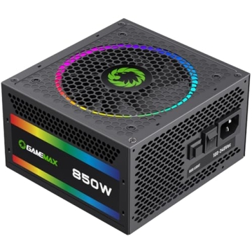 GAMEMAX 850W 80 Plus Gold Power Supply - Fully Modular, ARGB SYNC
