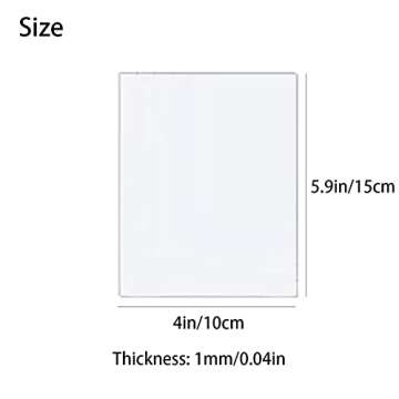 DARENYI 10 Pcs Clear Acrylic Sheets for DIY Craft Projects