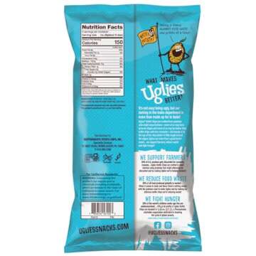 UGLIES Kettle-Cooked Potato Chips, Gluten-Free Snacks, Kosher-Friendly Chips, Non-GMO Snacks for Kid...