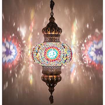 DEMMEX 10" XL Mosaic Globe Pendant Light for Unique Spaces