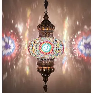 DEMMEX 10" XL Mosaic Globe Pendant Light for Unique Spaces