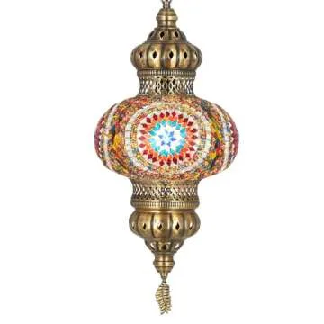 DEMMEX 10" XL Mosaic Globe Pendant Light for Unique Spaces