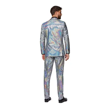 Shimmer in Opposuits Men's Silver Suit for Parties