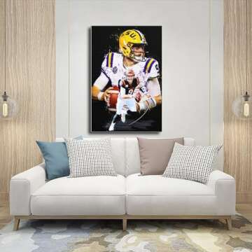 dalouh Joe Burrow Poster Football Picture Canvas Poster Bedroom Decor Sports Landscape Office Room Decor Gift Unframe:16x24inch(40x60cm)