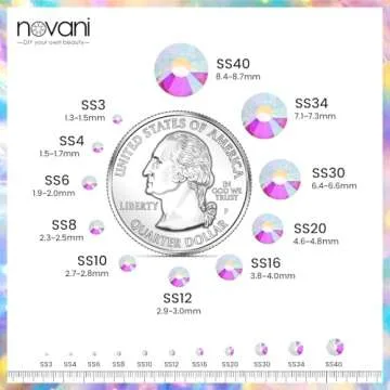 Novani Rhinestones GLass Flatback Gemstones for Crafts