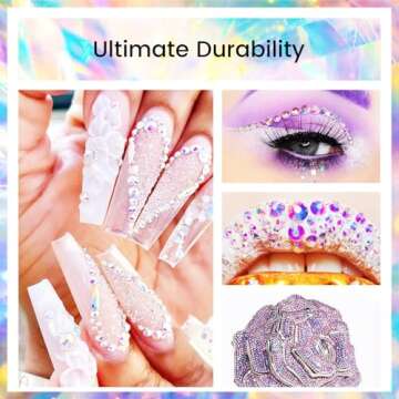 Novani Rhinestones GLass Flatback Gemstones for Crafts