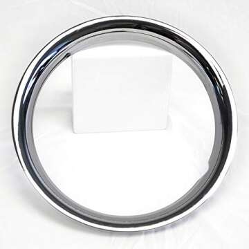 Set of 4 14" Steel Chrome 1 1/2" Deep Wheel Trim Rings