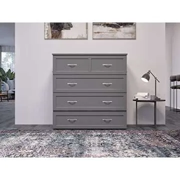 AFI Northfield Murphy Bed Chest with Storage and Charger