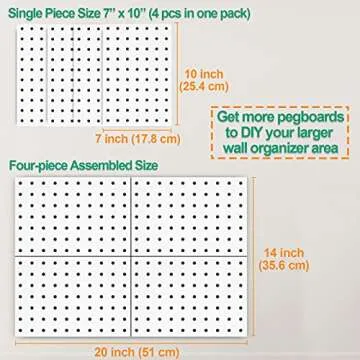Durable Small Pegboard Wall Organizer for Any Space