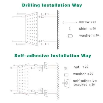 Durable Small Pegboard Wall Organizer for Any Space