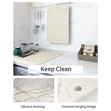 AMOAMI Silicone Dish Drying Mat for Kitchen | Quick-Dry & Stylish