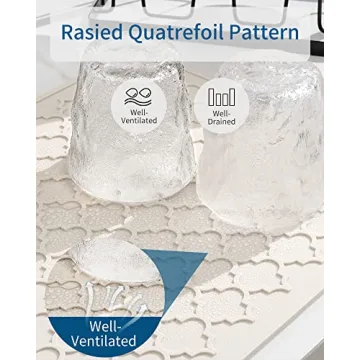 AMOAMI Silicone Dish Drying Mat for Kitchen | Quick-Dry & Stylish