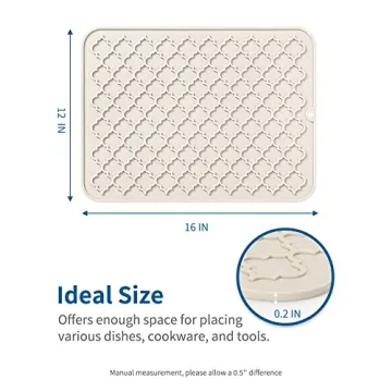 AMOAMI Silicone Dish Drying Mat for Kitchen | Quick-Dry & Stylish