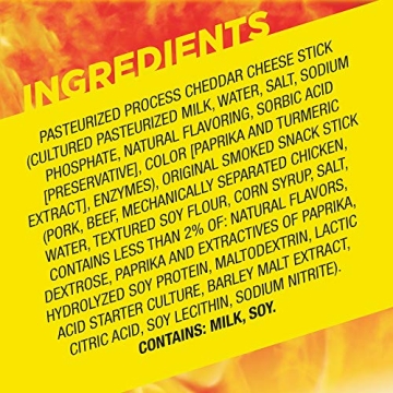 Slim Jim Beef N Cheese Smoked Meat Sticks High Protein Snack