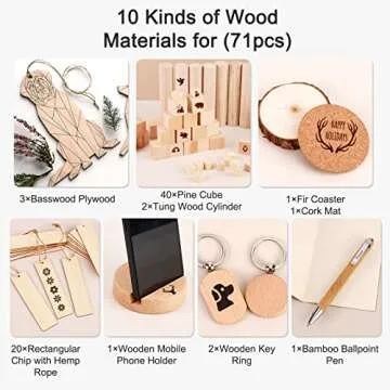 Csyidio 175 PCS Engraving Material Box for Laser Engraving