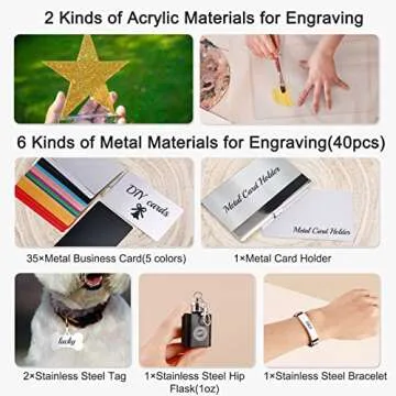 Csyidio 175 PCS Engraving Material Box for Laser Engraving