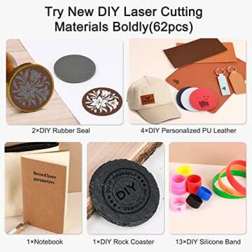 Csyidio 175 PCS Engraving Material Box for Laser Engraving