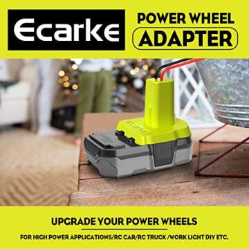 Ecarke Ryobi 18V Power Wheels Adaptor for RC Toys & Robotics