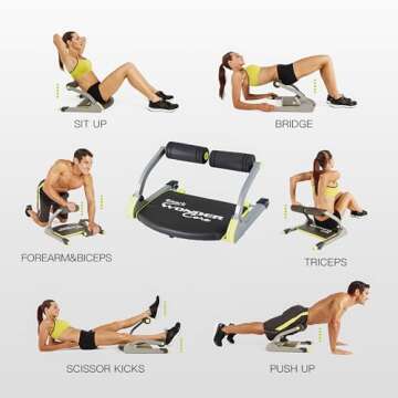 WONDER CORE SMART, Ab Workout Equipment, Sit Up Machine & Exercise Equipment, Ab Crunch Machine for ...