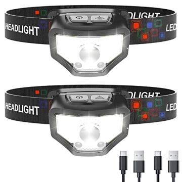 Curtsod Headlamp Rechargeable 1200 Lumen 2-Pack for All