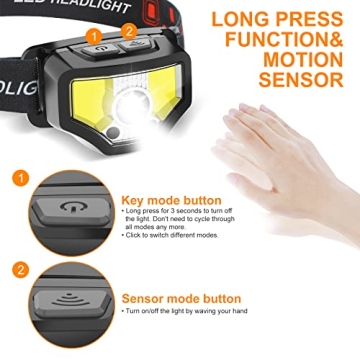 Curtsod Headlamp Rechargeable 1200 Lumen 2-Pack for All