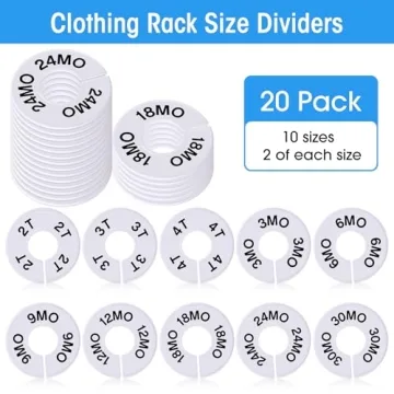 Blulu Clothing Size Dividers - 10 Pack for Organizing
