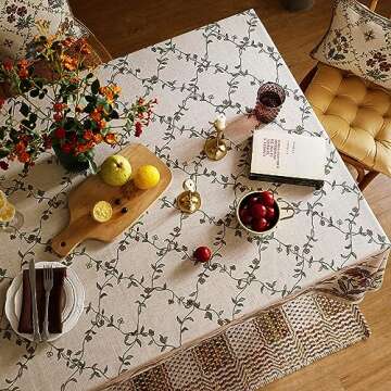 patdrea Floral Tablecloth for Elegant Dining Spaces