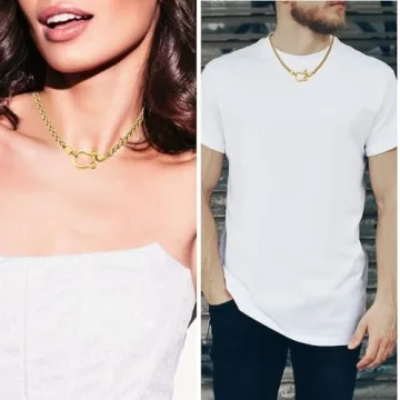 Cool Steel Wheat Chain Necklace with Screw Clasp