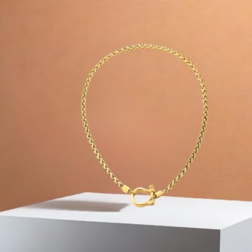 Cool Steel Wheat Chain Necklace with Screw Clasp